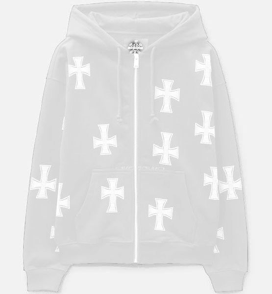 Rhinestone Cross Hoodie