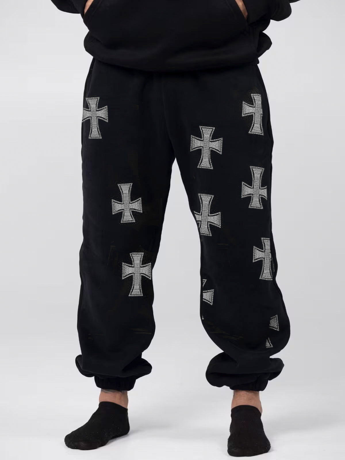 Rhinestone Cross Hoodie